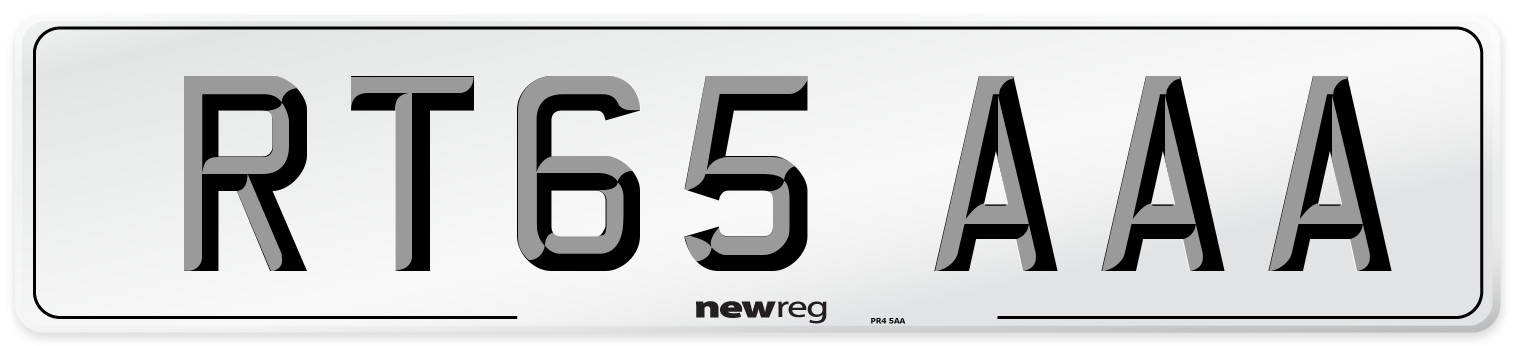 RT65 AAA Number Plate from New Reg